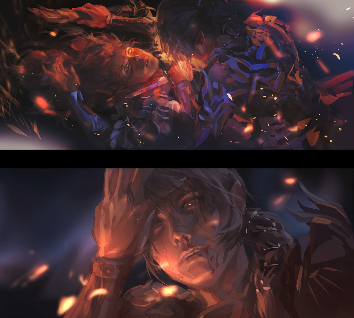 perspiration #BG3 #BaldursGate3 #bg3fanart #shadowheart #laezel