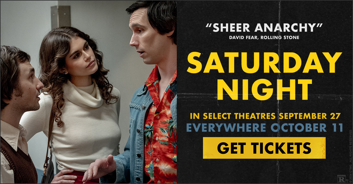 VineCinema's tweet photo. The new film, SATURDAY NIGHT is a major crowd pleaser, coming in at a whopping 92% on RottenTomatoes audience reviews after last nights screenings!  
Come see this new comedy/drama at the Vine this weekend at: 1:15, 4:15 &amp; 7:15 https://t.co/Oj3hkYIfDN