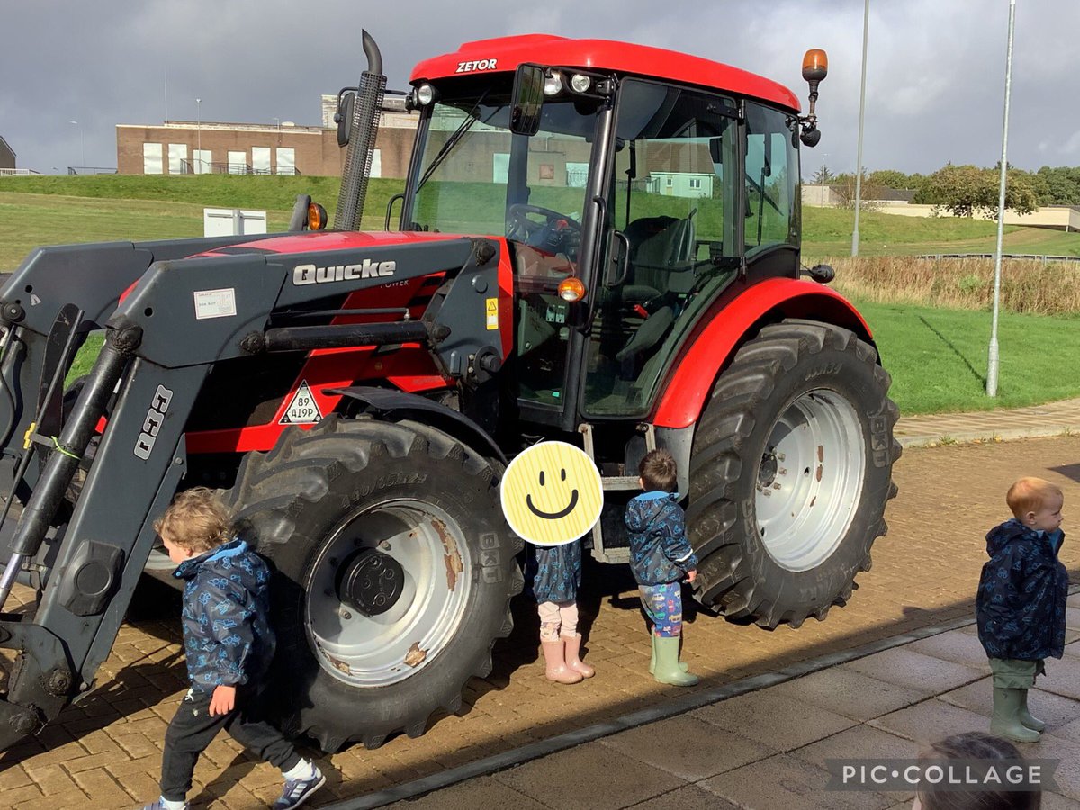 The children in 2’s room have had an interest in farms recently so today we got a visit from a big red tractor! The children were so excited “wow” “big tyres” “it’s a big one” 🚜🐄🐑