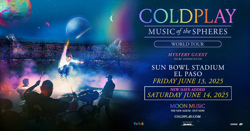 Coldplay’s Music Of The Spheres World Tour 2025 is coming to Sun Bowl Stadium for an extra show on June 14💚❤️Tickets available now to fans who signed up for the artist presale. General onsale for the June 13 show starts at 12pm, while the June 14 show starts today at 1pm
#MOTSWT