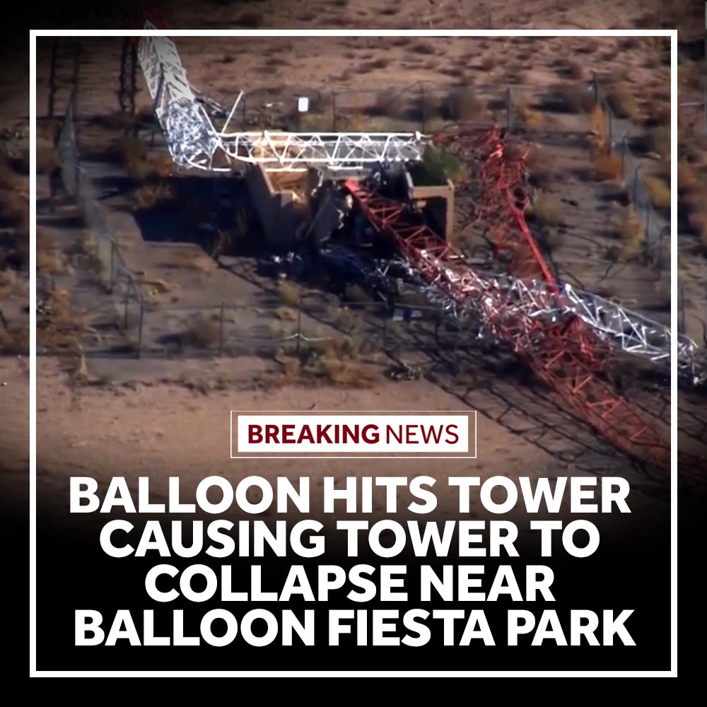 koat7news's tweet image. BREAKING: A hot-air balloon hit a tower, causing tower to collapse near Balloon Fiesta Park

What we know: koat.com/article/tower/…