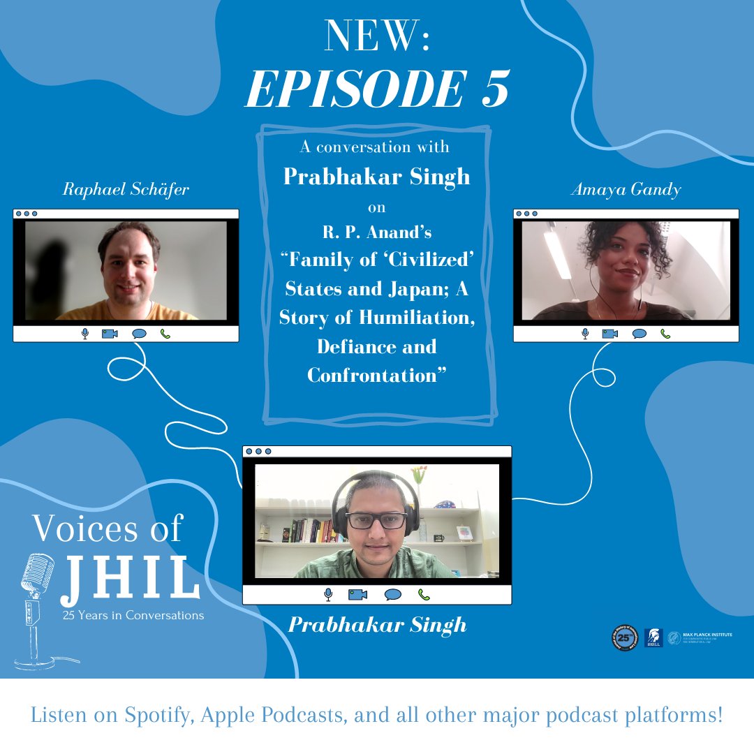 JHIL_RHDI | @jhil-rhdi.bsky.social (@jhil_rhdi) on Twitter photo #ComingSoon📣: In the upcoming 5th ep. of the Voices of JHIL #podcast, we discuss Prof. R. P. Anand's article on the imperial dimensions of Japan's int'l law history together w/ Prof. <a href="/OolongTeaCher/">Prabhakar Singh</a>.
<a href="/MPILheidelberg/">MPIL Heidelberg</a> <a href="/Brill_History/">Brill History</a> tinyurl.com/yyedwxf8 #ComingSoon📣: In the upcoming 5th ep. of the Voices of JHIL #podcast, we discuss Prof. R. P. Anand's article on the imperial dimensions of Japan's int'l law history together w/ Prof. <a href="/OolongTeaCher/">Prabhakar Singh</a>.
<a href="/MPILheidelberg/">MPIL Heidelberg</a> <a href="/Brill_History/">Brill History</a> tinyurl.com/yyedwxf8