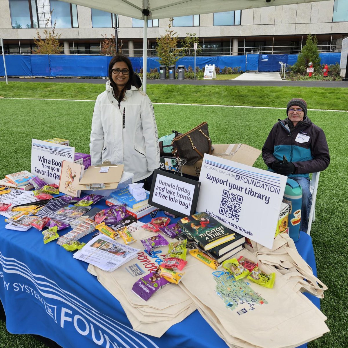 KCLSFoundation's tweet photo. Last Friday, we had the privilege of participating in the #MicrosoftRedmond5K. We didn’t let the rain get us down &amp; had a great day telling people about the work of the KCLS Foundation and letting them know how they could be a part of it. Thank you Microsoft for having us! https://t.co/jNo0Uh3sKE