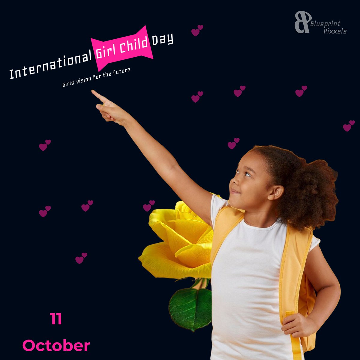 BlueprintPixxel's tweet photo. Girls have the power to shape the future, and at Blueprint Pixxels, we’re here to amplify their voices through design. 🌟 This #InternationalDayoftheGirl, let’s celebrate their vision for a brighter, more inclusive world.

#blueprintpixxels #happyinternationalgirlchildday https://t.co/Fy1Lw4J381