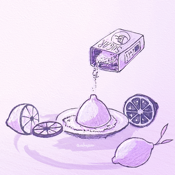 #inktober2024  #Inktober #inktoberday11

A more simple drawing for today but with a weird story
Apparently my mom always put lemons in sugar so they didn't go bad
As a kid i thought anything with sugar= perfect snack
so i ended up always eating them