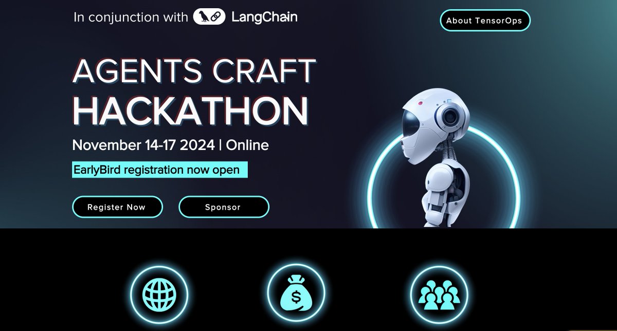 LangChain's tweet photo. Ready to build the next-gen AI agent? Join the AI agents virtual hackathon from Nov 14-17th, organized by @nirdiamant and @gadbenram. You'll create and collaborate on AI agent projects, compete for prizes, and get access to industry webinars.

Register here: https://t.co/1TTxfUBtcn