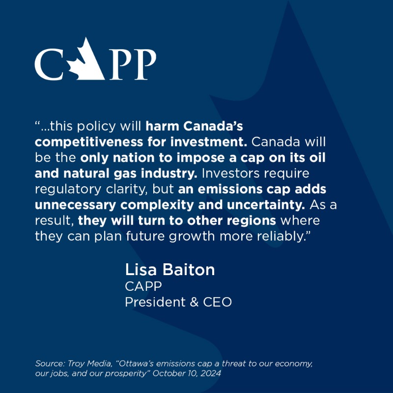 OilGasCanada's tweet photo. Major oil producing nations implementing an emission cap: 

Canada

Major oil producing nations without an emissions cap: 

US, Norway, Mexico, Russia, Saudi Arabia, Iraq, China, Iran, Brazil, UAE, Kuwait, Kazakhstan, Nigeria, Qatar, Libya, Algeria, Angola, Oman, Argentina