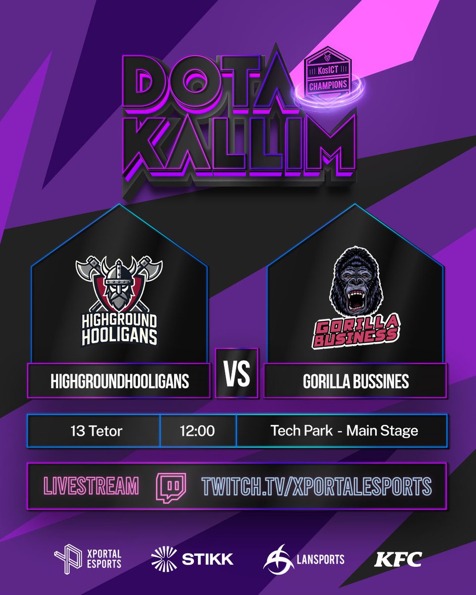 XPortalesports's tweet image. KosICT Champions -  LAN PLAYOFFS ORARI! 🟣🏆

Shihemi neser në Tech Park  Main Stage! 🔥🏆💥

Livestream: twitch.tv/xportalesports 🔴📺

#kosict #kosictchampions #dota2 #ict #xportalesports