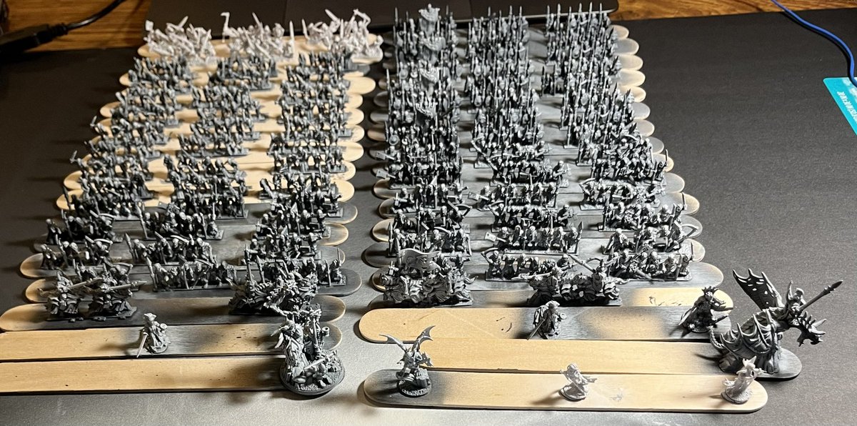 A 2nd pass with the airbrush completes the zenithal priming of phase 1 of my <a href="/forestdragon3d/">Forest Dragon</a> undead horde.