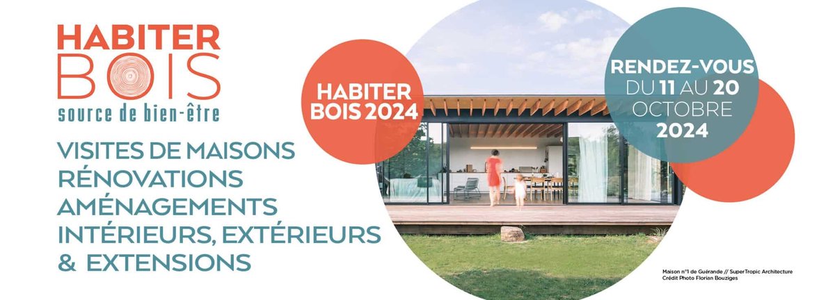 ÉVÉNEMENT "HABITER BOIS" 🏘 

Vous êtes intéressés par la #constructionbois ? 
Rendez-vous du 11 au 20 octobre pour l'événement "Habiter bois" à l'initiative de <a href="/FiboisFrance/">FIBOIS FRANCE</a>

▶︎ Infos événement : habiterbois.fr