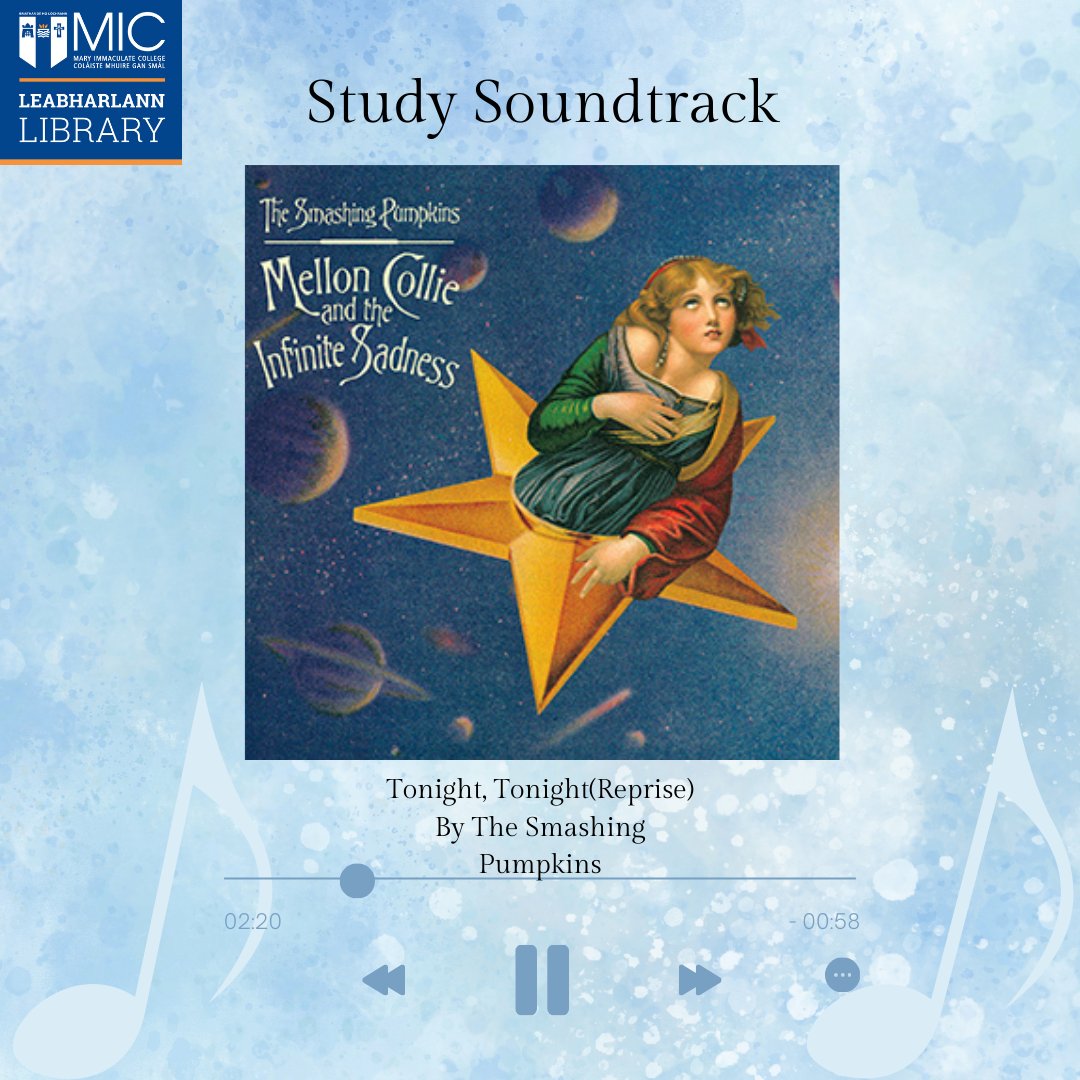 miclibraries's tweet image. It's finally Friday!

Sam's soundtracks this week are: "Let down" by Radiohead, and "Tonight tonight" by the Smashing Pumpkins!

Happy studying!

#studyplaylist #assignments #placementstudent