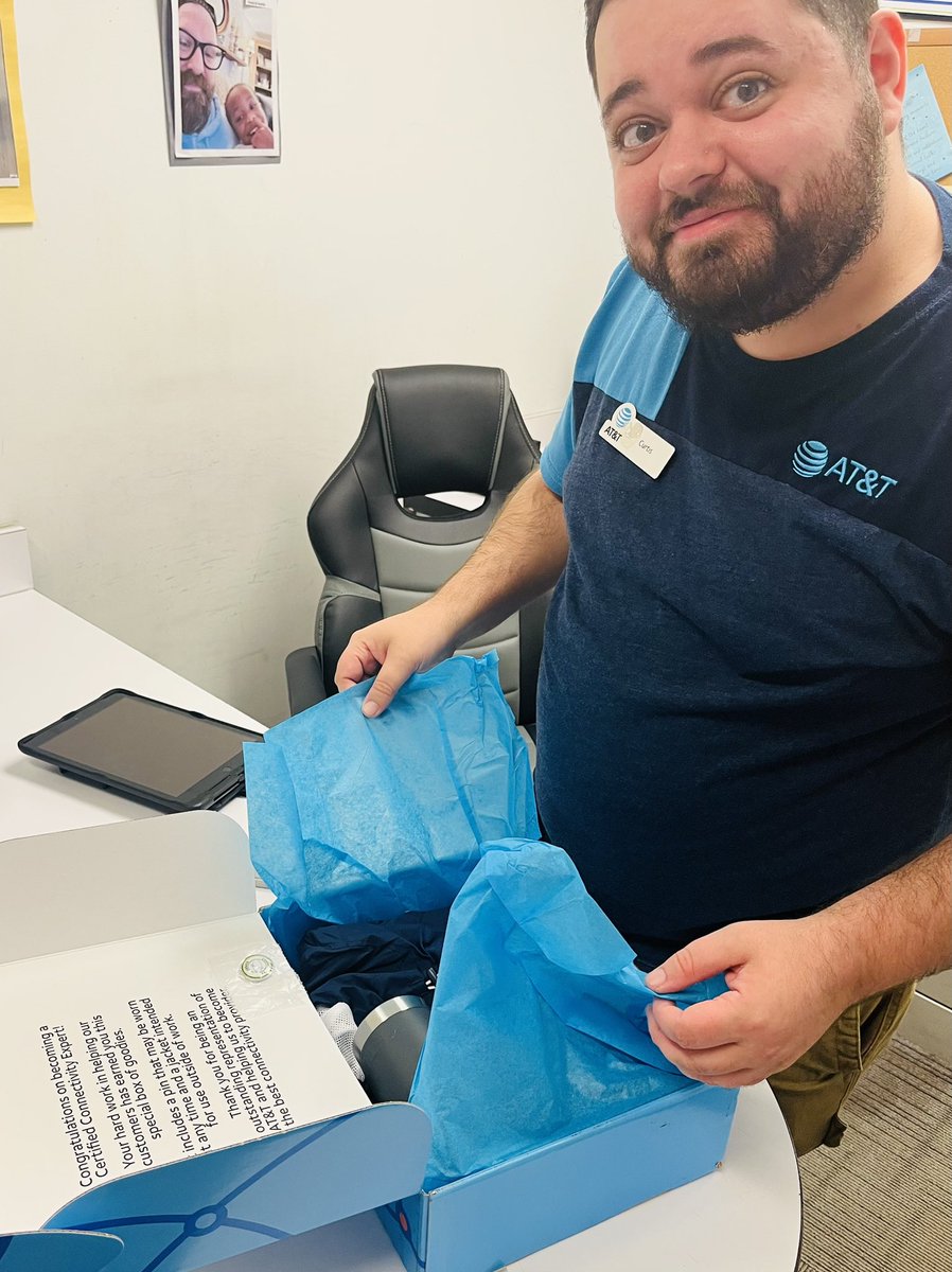 Deming’s newest ✨Connectivity Expert✨Curtis Dickson aka GUS unboxing his certified swag!