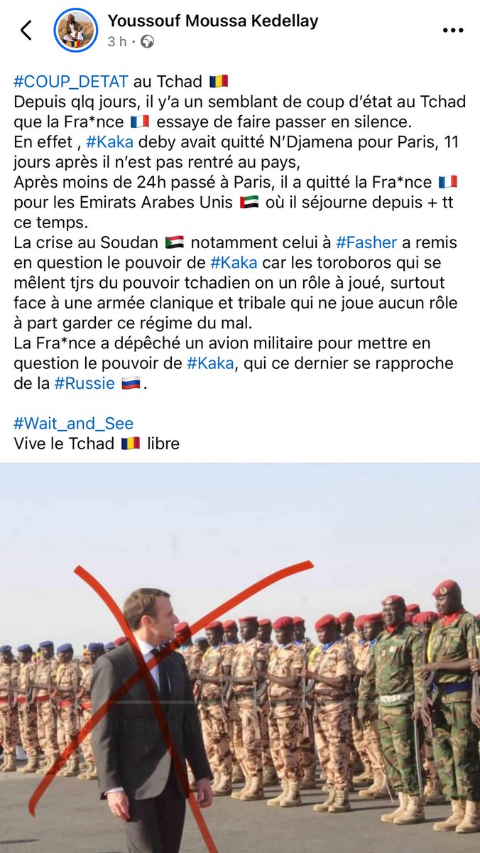 YKedellay's tweet photo. Y’a coud d’état au Tchad 🇹🇩??? https://t.co/eYLLxjqv3d