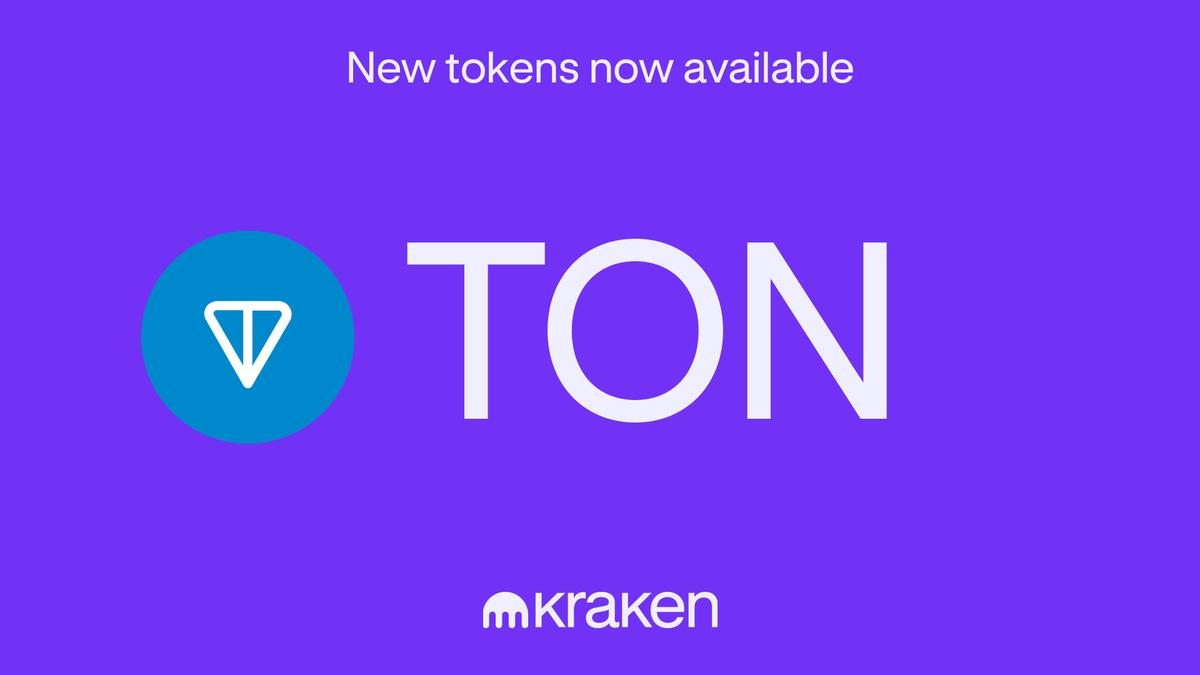 krakenpro's tweet photo. 📣 $TON is now available for trading on Kraken!
✔️ Deposits and withdrawals are enabled
🎉 Trading is now live!
Trade here ⤵️
https://t.co/jF451Tr7QM
*Geographic restrictions apply https://t.co/WF6u6BLglp