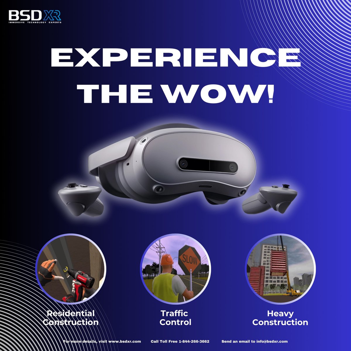 BitSpaceDevelop's tweet image. 🎯 Want to stand out at your next trade show? With BSD XR’s VR Trade Show Kit, let attendees experience skills training! Operate machinery, build homes, and more—risk-free in VR with a Pico 4 Ultra Enterprise headset. 🚀 Book a demo now! #VRTraining #TradeShowSuccess #BSDXR