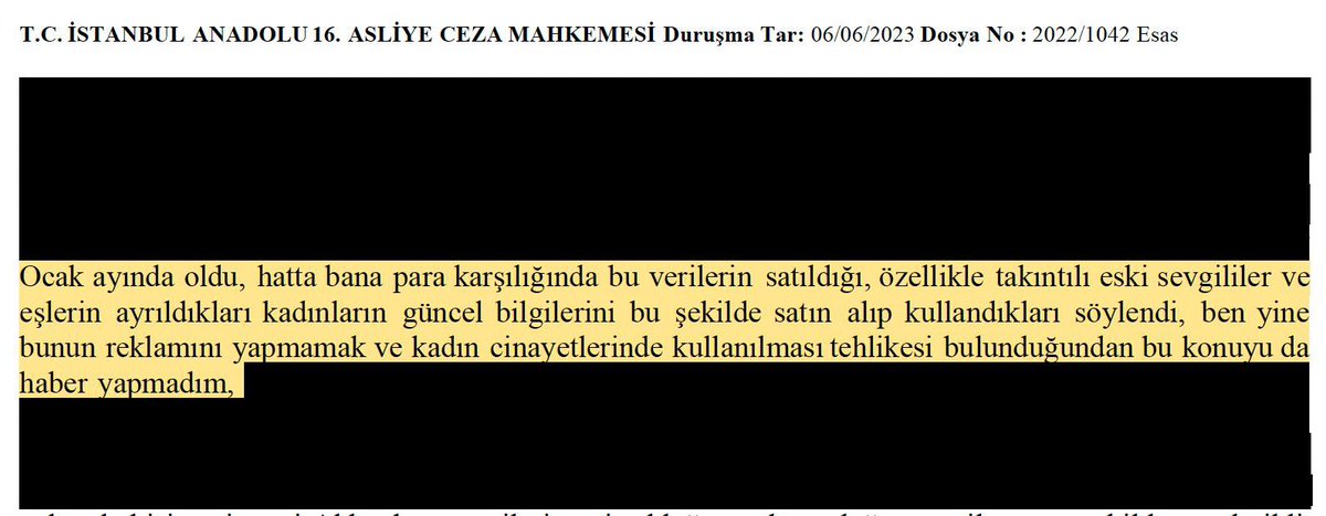 Tarih 06.06.2023 günü. İnsanların kişisel verilerini satan panelcilerin haberini yaptı diye yargılanan İbrahim Haskoloğlu’nun duruşmada söyledikleri. Kimin masum kimin suçlu olduğunu tarih belirliyor.