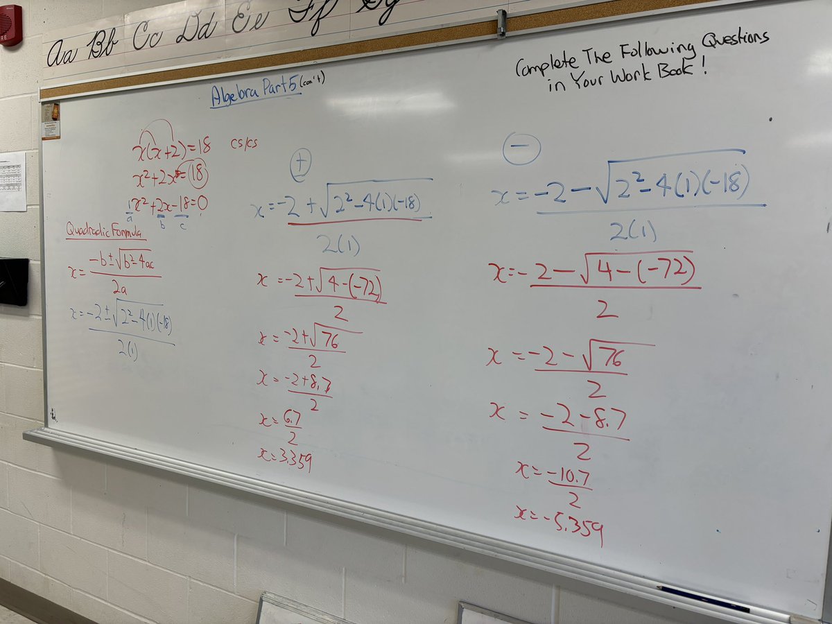 Went off on a bit of a tangent today in Math. Just wanted to show them where distributive property and collecting like terms is leading us to 😉