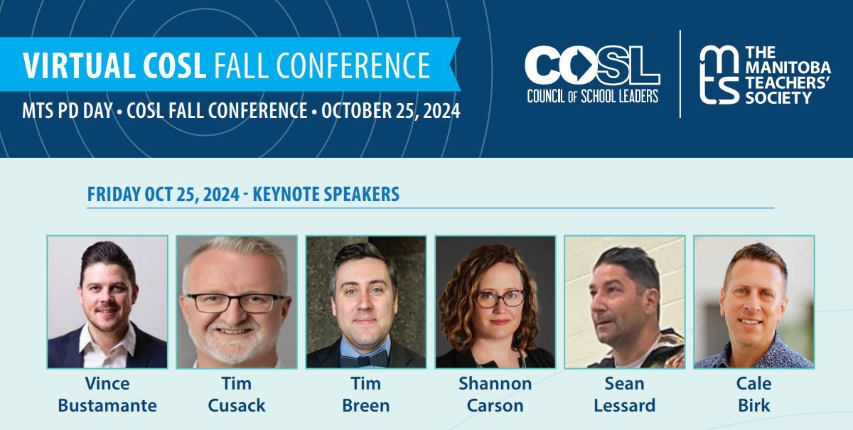 Chairperson, Council of School Leaders (@coslmbca) on Twitter photo The COSL Fall Conference final speaker is Cale Birk! Register here: buff.ly/4gnoLBA The COSL Fall Conference final speaker is Cale Birk! Register here: buff.ly/4gnoLBA
