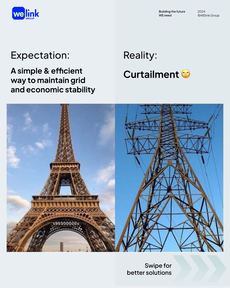 WElinkGroup's tweet photo. Curtailment wastes renewable energy. WElink is investing in Battery Energy Storage (BESS) to store excess energy and reduce losses. Want to know more? Connect with us on LinkedIn. 

#BESS #RenewableEnergy #Sustainability #WElinkGroup https://t.co/Abc1WMNXin