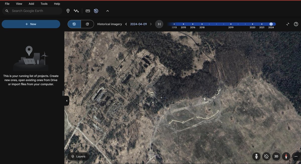 they finally did it, historical imagery in Google Earth's web app