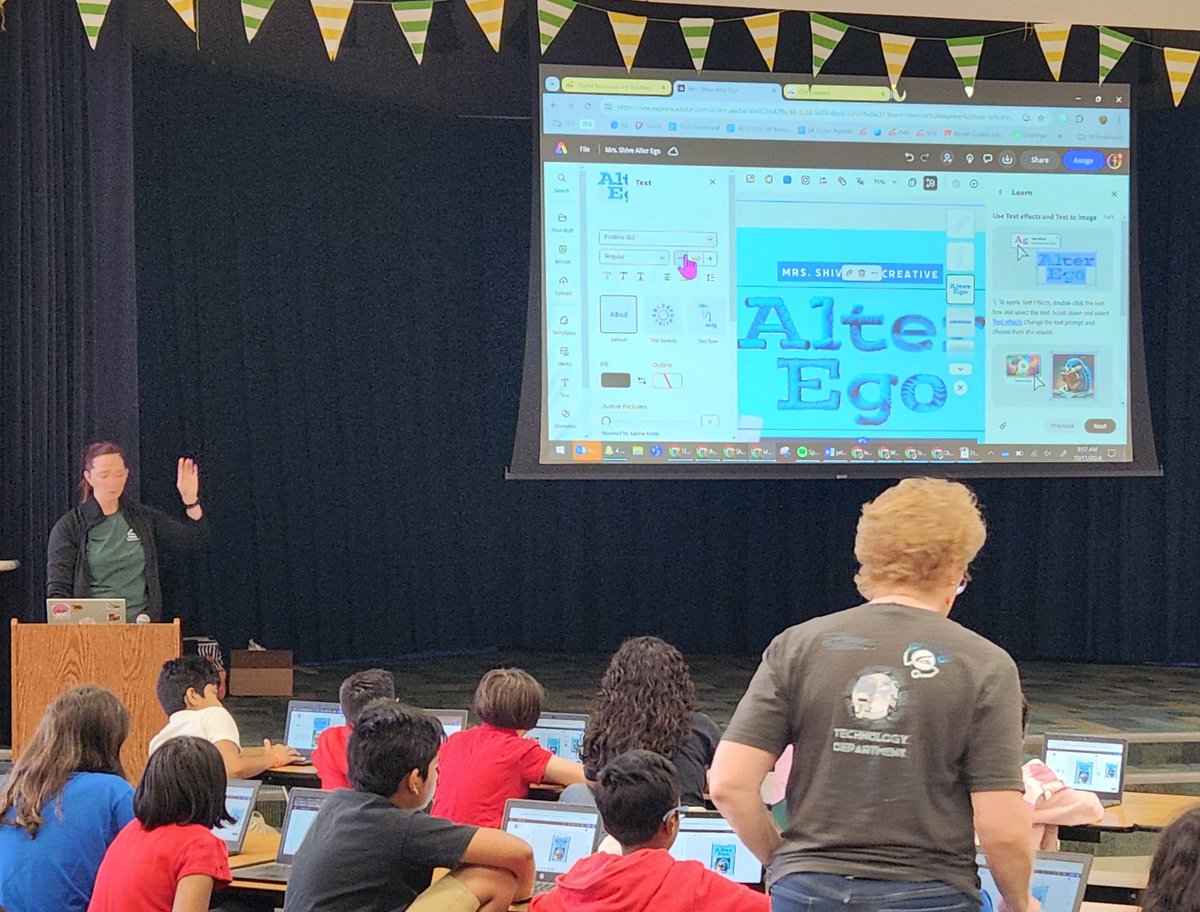 ElektronikaV's tweet image. Fun Friday @LaVillitaElem using #AdobeEduCreative guided activities &amp;amp; kid creativity. We got to create w/18 classrooms today! @marilynpoweski arranged everything; @amyleitner06, @mrsshive &amp;amp; I got to help.