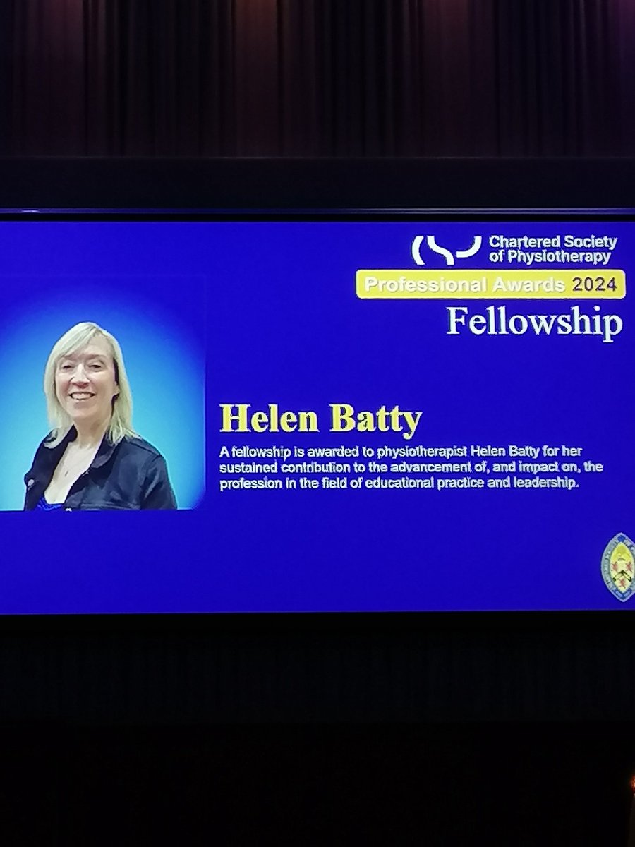 Congrats for this professional award! <a href="/hbattyphysio/">Helen Batty</a> #cspconference2024