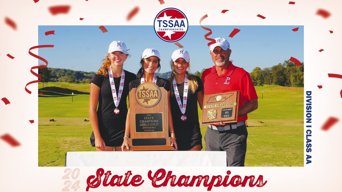 TSSAA's tweet image. The TSSAA Girls’ Golf Division I Class AA State Champions!🏆⛳️

Page!