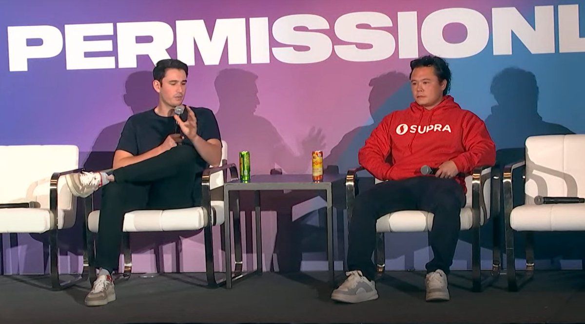 SUPRA_Labs's tweet photo. Encore!

@JoshuaTobkin is closing out @Permissionless III with a fireside chat discussing scaling @ethereum without L2s. 

Stream it live here:
https://t.co/HPiFiwKxXY https://t.co/gzvWMqivKM