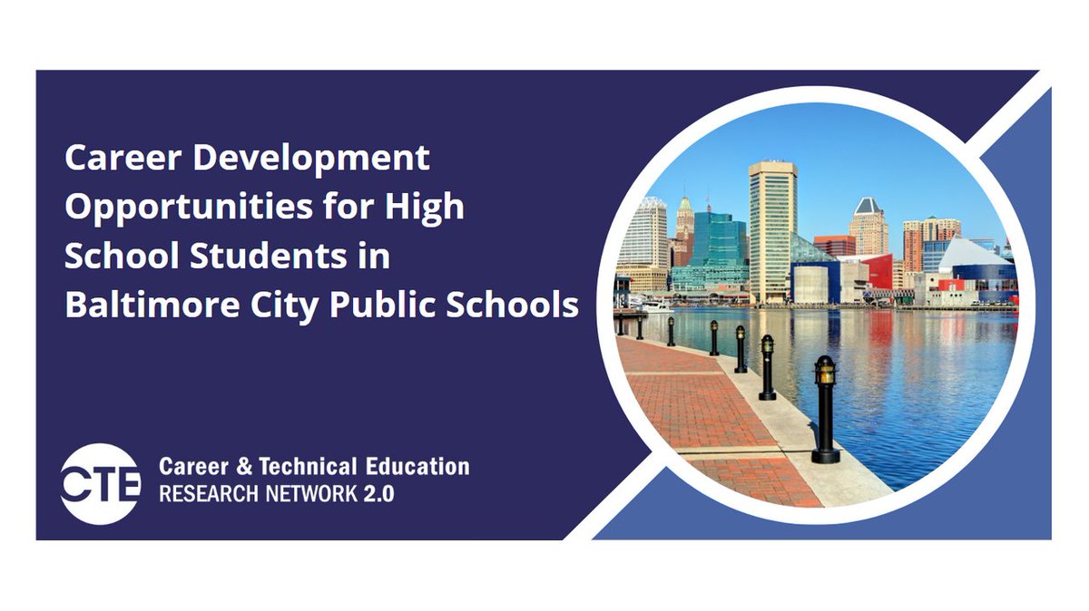 Baltimore City Public Schools uses a lottery system to assign students to high schools, which will help one of our #IESFunded research teams isolate the effects of career development opportunities in different types of schools.

Read about the new project: cteresearchnetwork.org/research/caree…