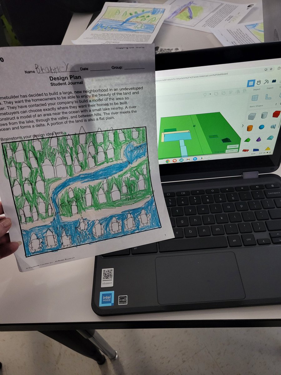Llama_eLab's tweet image. Our Developing Fabricators completed their 3D design of a real estate model in an undeveloped area using @tinkercad
#VWeLabs