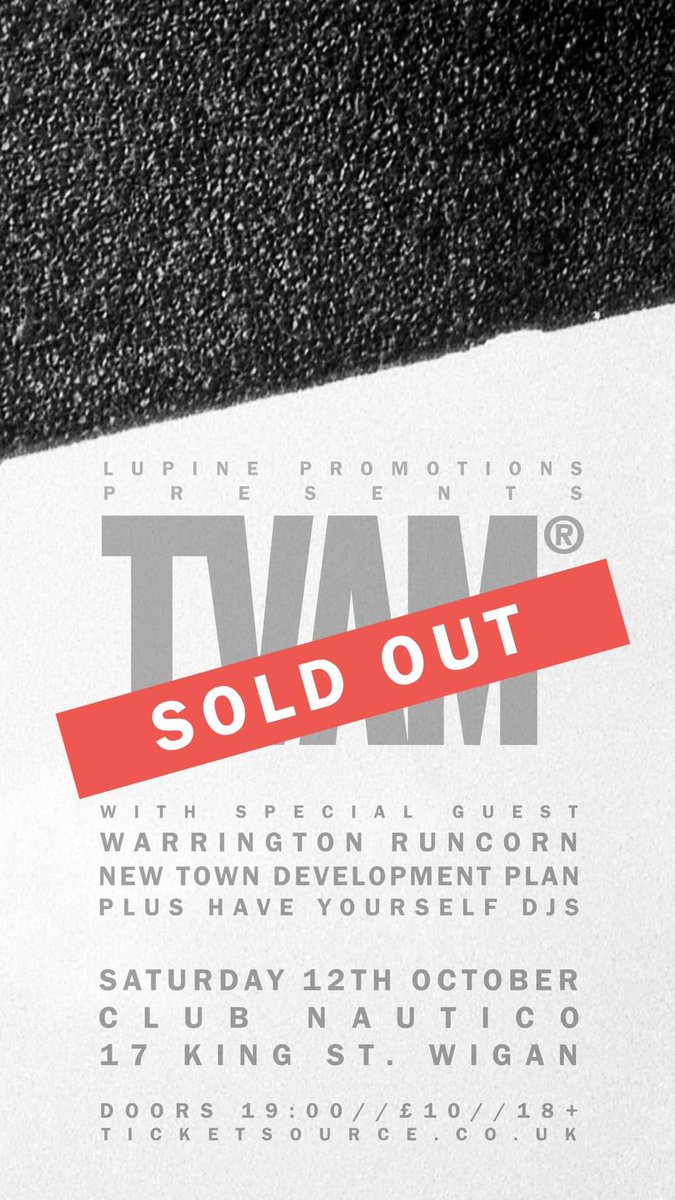 Set times for tomorrow:
7pm Doors
8pm Warrington Runcorn New Town Development Plan
9.15pm TVAM
22.30pm Have Yourself DJs