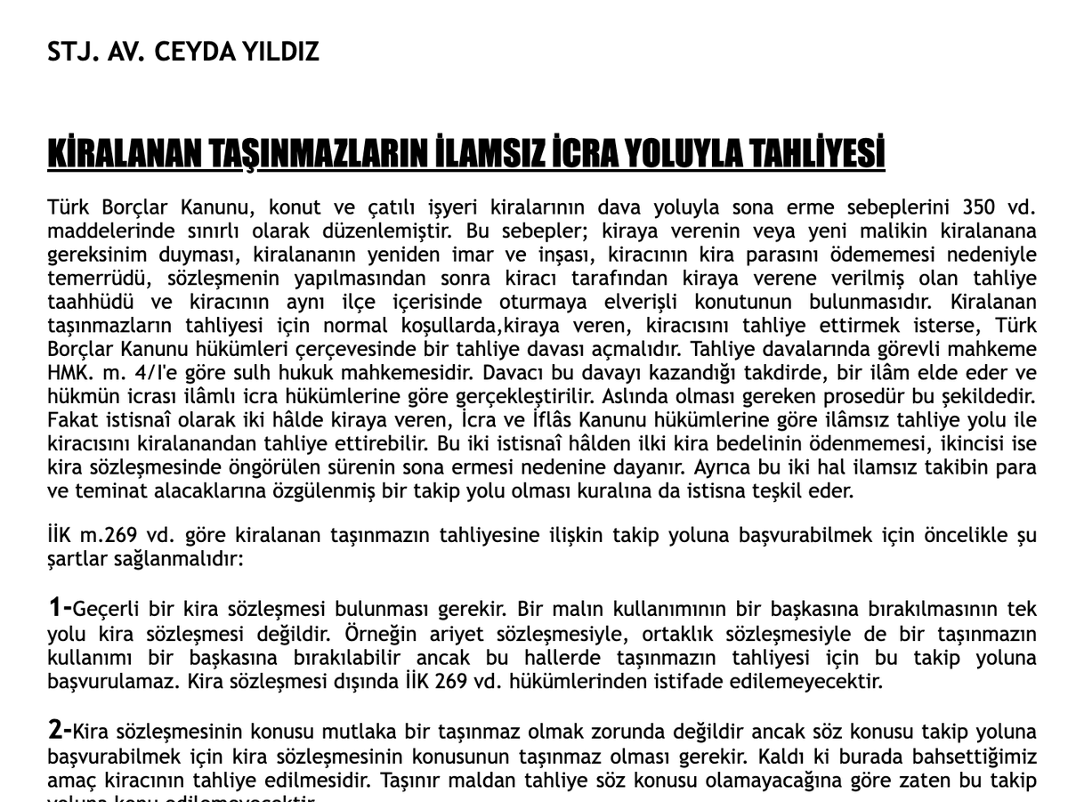 Kiralan taşınmazların icra yoluyla tahliyesi #makale #article #kira #kirasözleşmesi #icra

alperenparmak.av.tr/hukukianaliz.h…