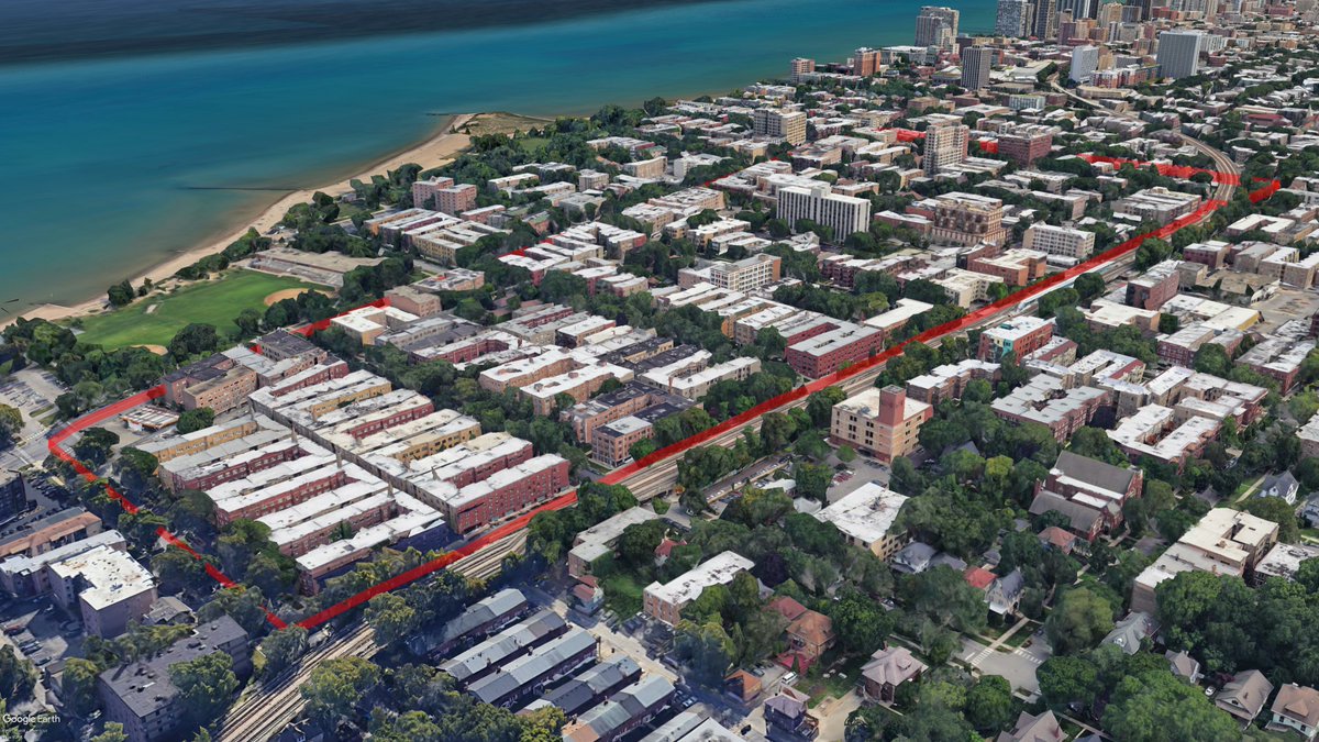 The area of Rogers Park bounded by Touhy, Sheridan, Columbia, and Greenwood has 53 dwelling units per acre and an average building height under 40 feet! It's the very definition of gentle density.

Add the 'L' stop and proximity to the beach and it's just a killer place to live.
