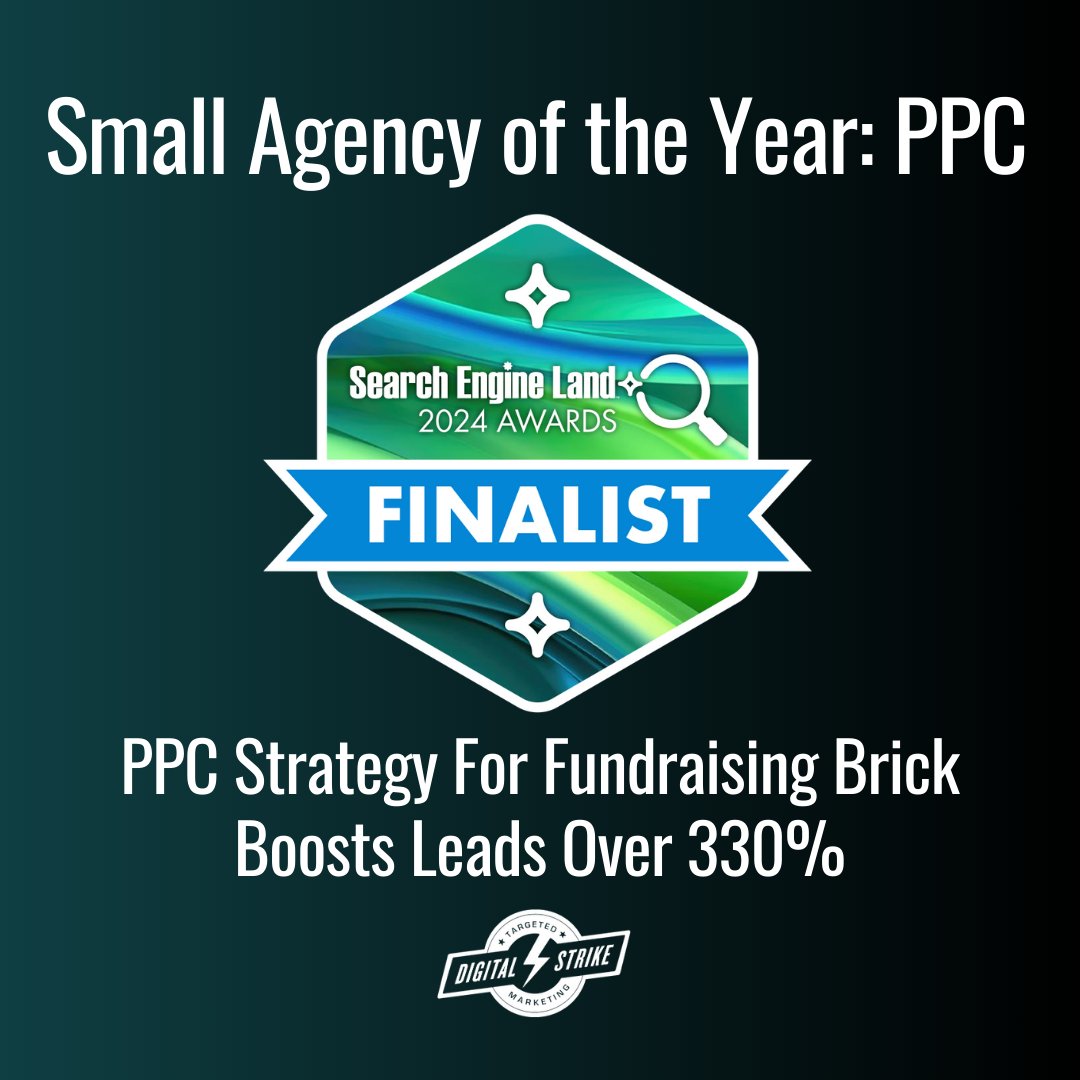 BIG NEWS! 🗣️ 

Digital Strike has been named a finalist in 2 categories for the 10th Annual Search Engine Land Awards! 🎉

🌟 Small Agency of the Year: SEO 
🌟 Small Agency of the Year: PPC

We love collaborating with our clients to turn bold strategies into better results.