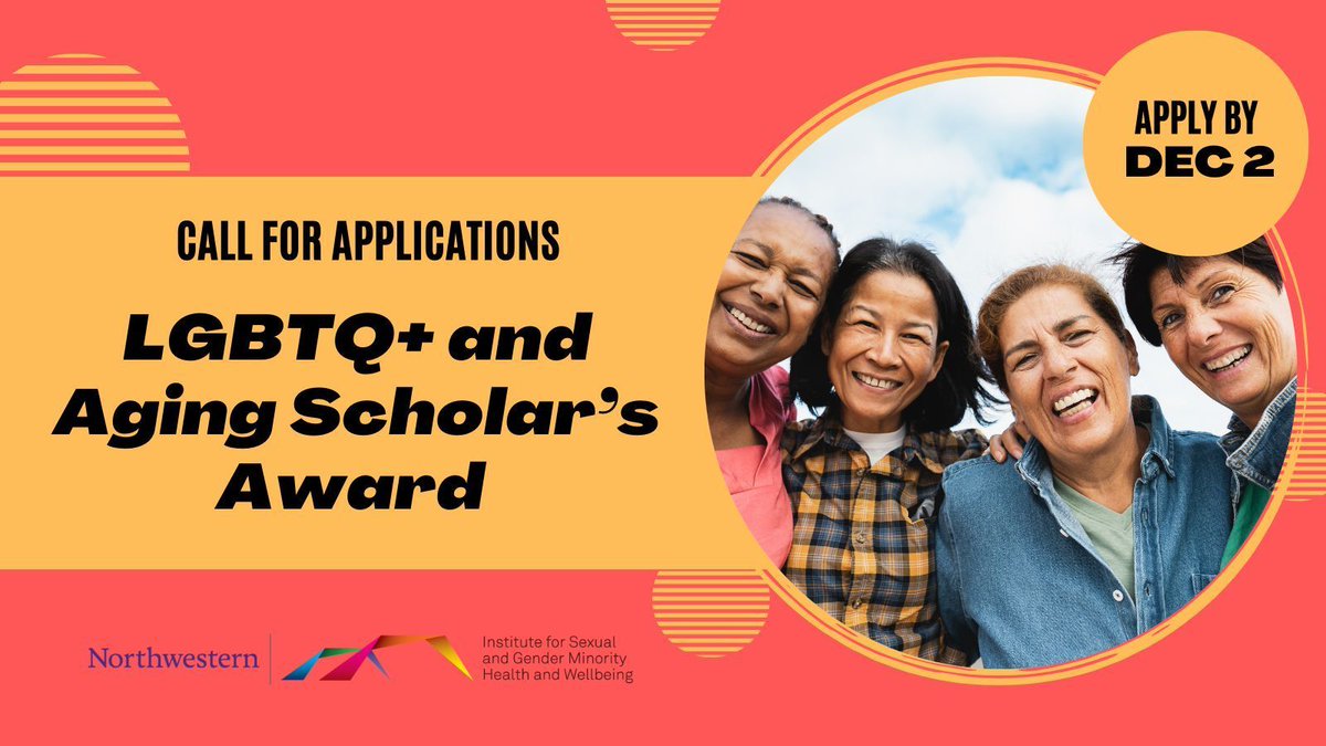New LGBTQ+ research funding opportunity! 

Applications for our inaugural LGBTQ+ and Aging Scholar’s Award are now open. This award will be given to an early career scholar whose research focuses on the experiences of LGBTQ+ older adults. 

Learn more: buff.ly/4eLtTyf