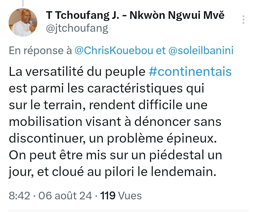 jtchoufang's tweet photo. Que de commentaires dithyrambiques des #continentais sur #Bassogog, qui confirment ceci👇🏾👇🏾👇🏾 https://t.co/I7moB4ebrQ
