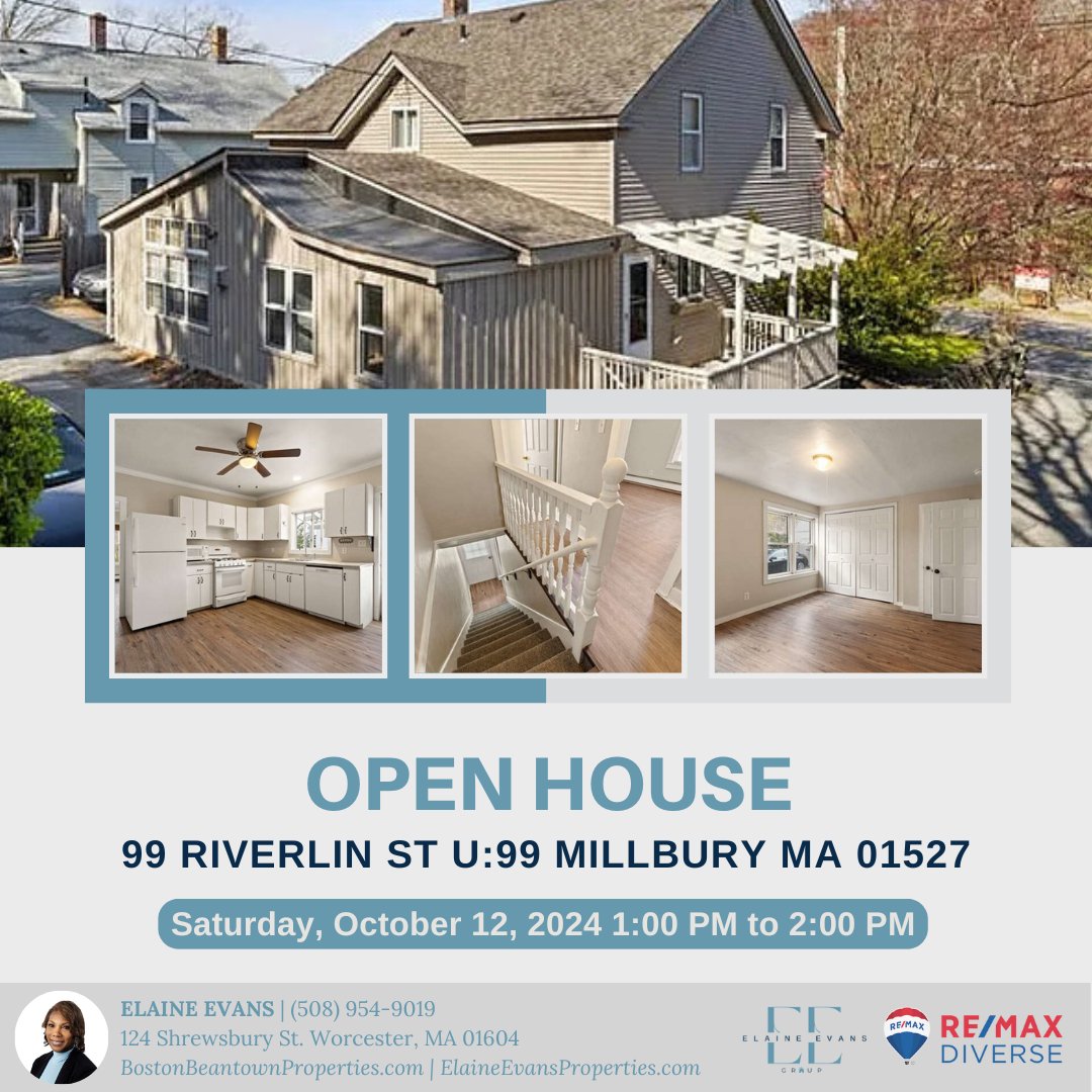 hotstf's tweet photo. 🏡 Open House! Join us on October 12, 2024, from 1:00 PM to 2:00 PM to check out this fantastic 2-bedroom, 1.5-bath townhome in Millbury, MA. Located near the Shoppes of Blackstone and just minutes from Tufts Veterinary School in Grafton. Don’t miss your chance to see it! See you https://t.co/zoHY1PXVPN
