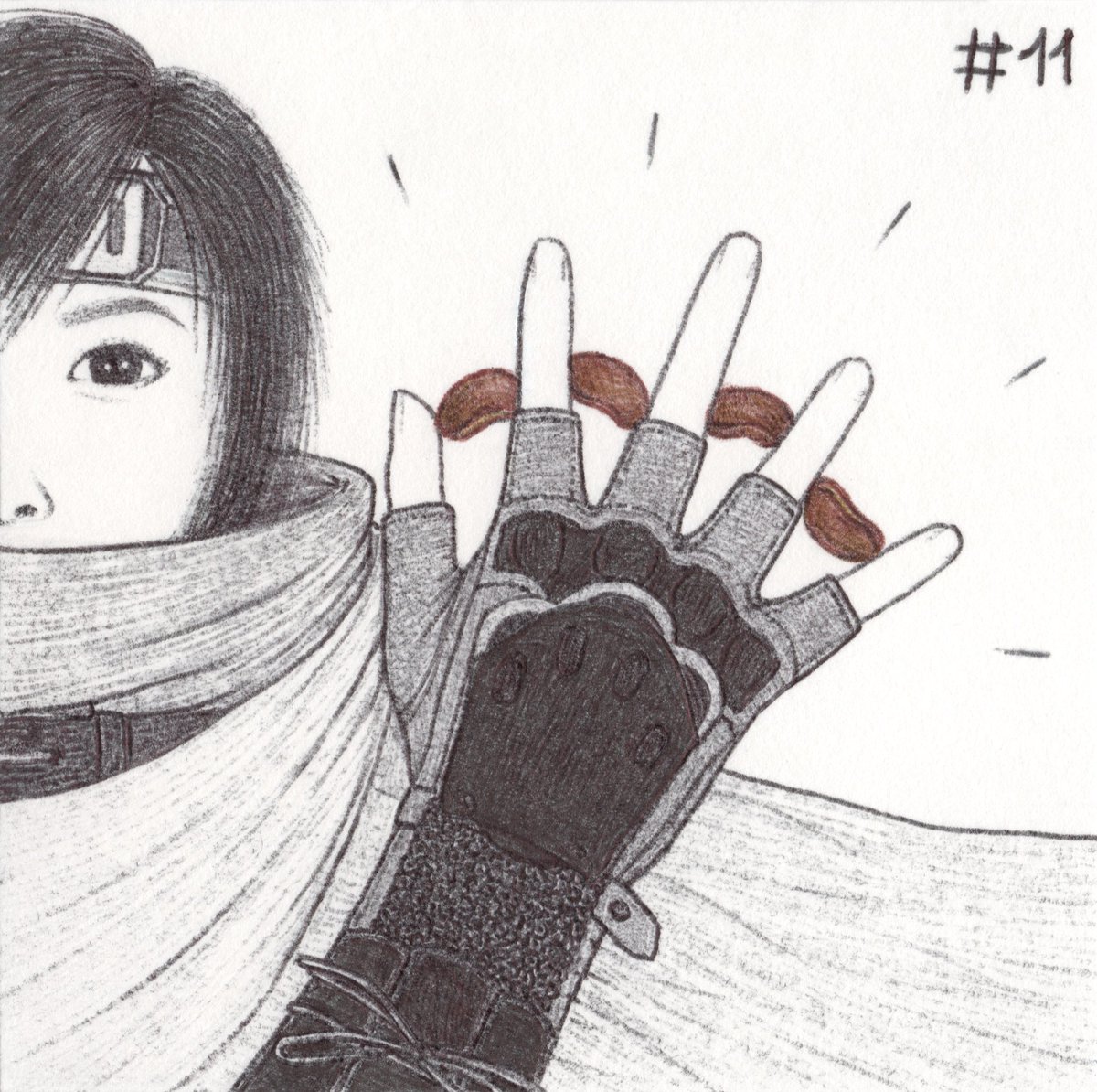 Lucile2992's tweet photo. #Inktober2024, Day 11: #Snacks.
I hope you have good teeth!
#inktober #YuffieKisaragi #DaChaoBeans #FFVII #FF7 #FinalFantasyVIIRemake #FFVIIR #FF7R #FFVIIIntergrade #EpisodeINTERmission #SquareEnix #beans #art #fanart #traditionalart https://t.co/qmJWe0EPvC