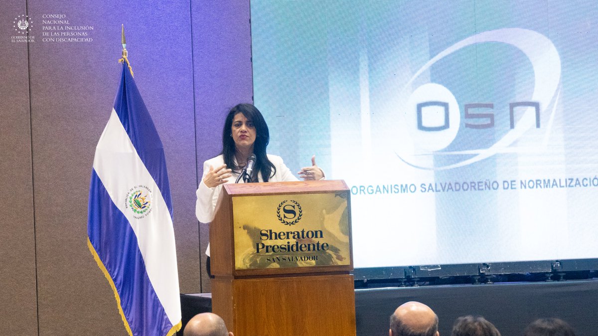 CONAIPD's tweet photo. El CONAIPD participó en el evento alusivo al Día Mundial de la Normalización, protagonizado por la @OSN_sv .
Nuestra directora ejecutiva formó parte del conversatorio "Beneficio de las normas técnicas para la mejora de la seguridad y accesibilidad en El Salvador", donde destacó la importancia de implementar las normas técnicas salvadoreñas de accesibilidad web y diseño universal en beneficio de las personas con discapacidad

Estas herramientas son fundamentales para eliminar barreras físicas, digitales y de comunicación, siendo un punto destacado reducción de la brecha de desigualdad y fomentar la divulgación y aplicación adecuada de ambas normas con un enfoque de derechos humanos  y diseño universal.

#eliminandobarreras ♿🇸🇻