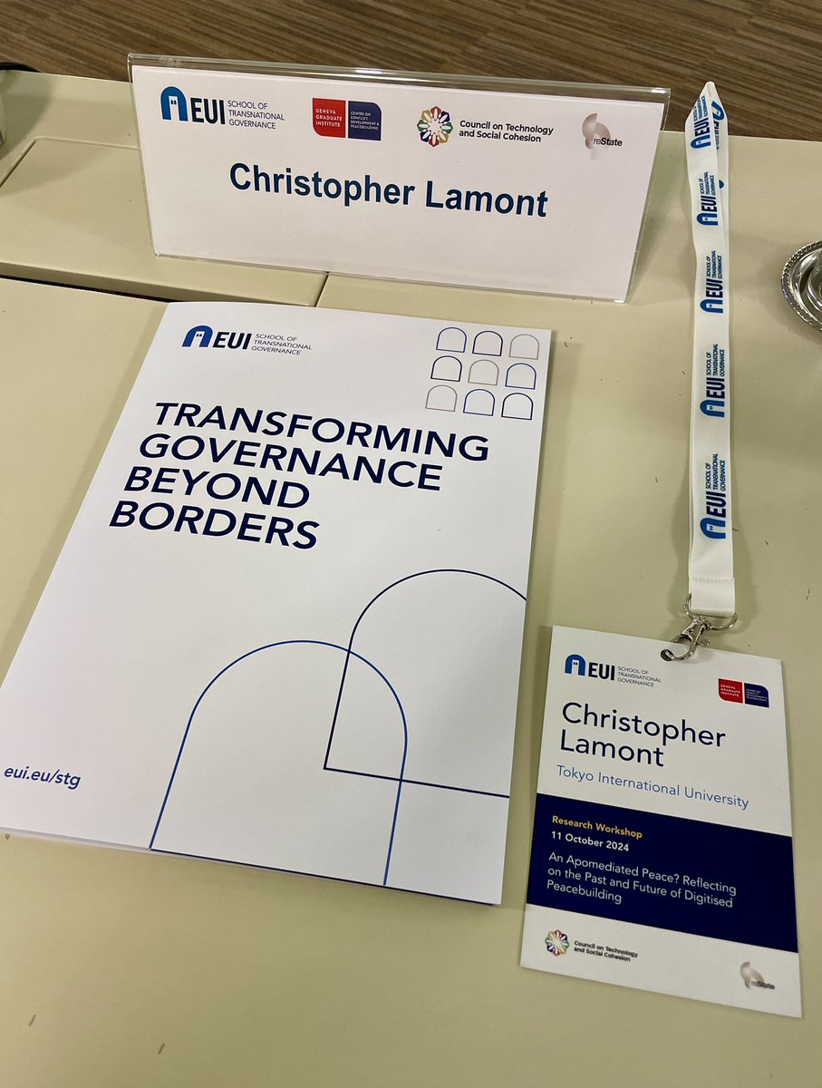 Christopher Lamont (@ck_lamont) on Twitter photo Concluded a wonderful day at <a href="/EUI_EU/">European University Institute</a> exploring apomediated peace in Florence Concluded a wonderful day at <a href="/EUI_EU/">European University Institute</a> exploring apomediated peace in Florence