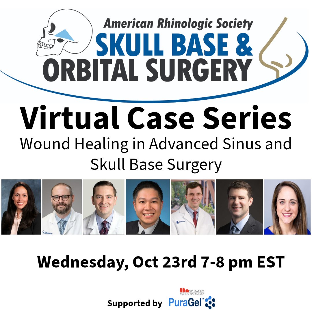 AmRhinoSociety's tweet photo. Save the date for the Skull Base and Orbital Section Virtual Case Series on 10/23! You can register at https://t.co/prEkYZxY6j https://t.co/EbtUm8oFvH