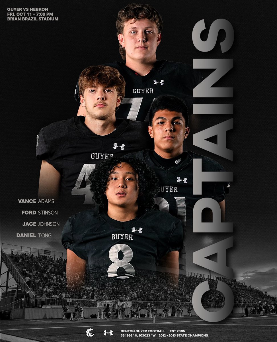 𝐖𝐞𝐞𝐤 𝐒𝐢𝐱 𝐂𝐚𝐩𝐭𝐚𝐢𝐧𝐬

▪️Vance Adams   
▪️Ford Stinson 
▪️Jace Johnson  
▪️Daniel Tong 

#Southside | #DifferentBreed