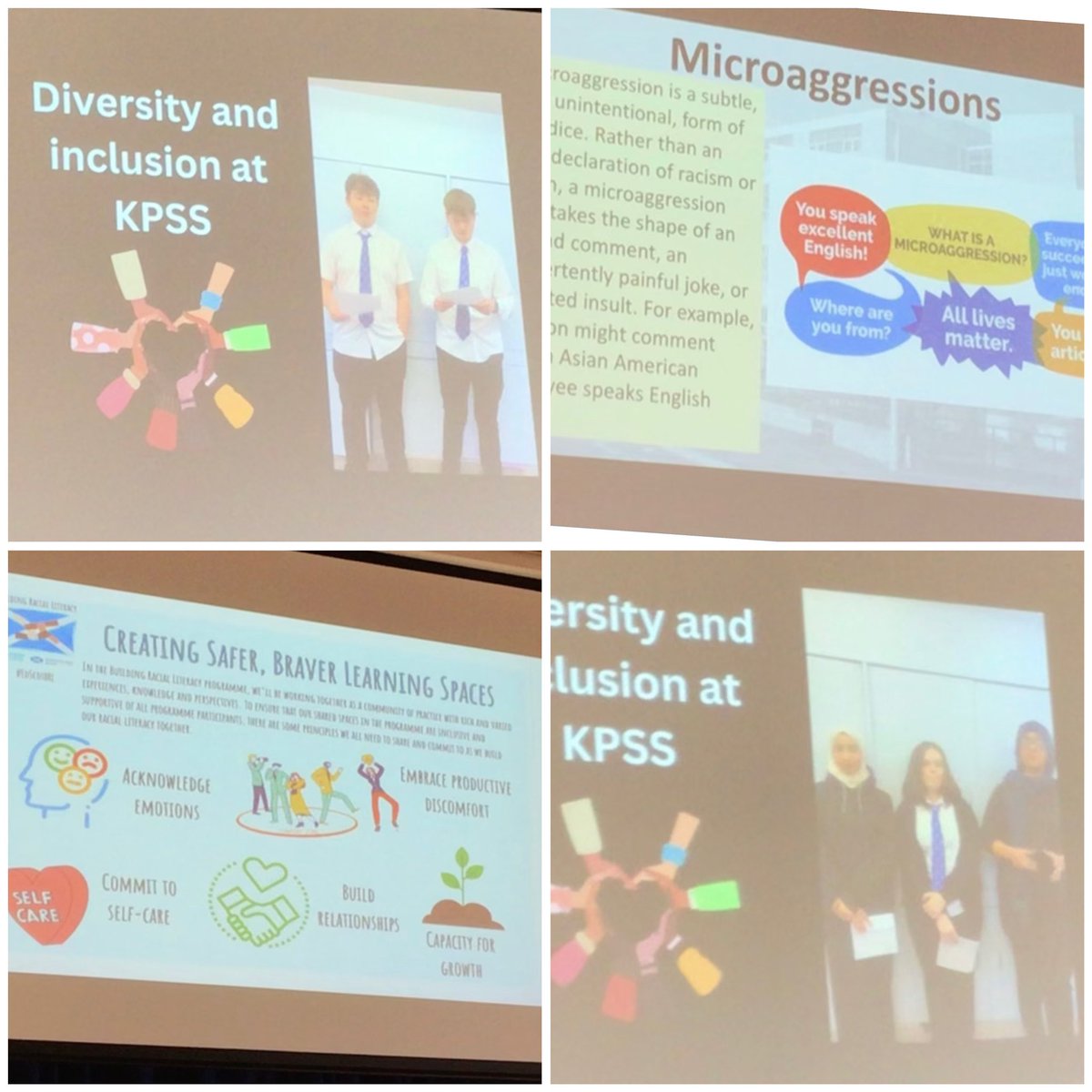 Excellent input from presenters at today’s inset day, including growth mindset with learning &amp; teaching and work towards Gold Rights Respecting Schools. We heard from our young people and were challenged with our own ideas of microagressions. #Diversity 
<a href="/UNICEF/">UNICEF</a>