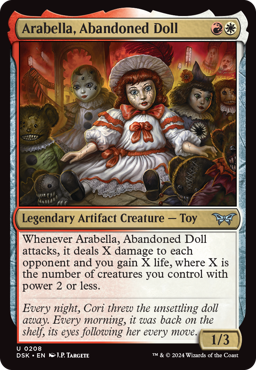 I was considering Niko for our next build, but after this week's Midweek Magic, my brother was interested in an Arabella deck.  #MTG #Duskmourn #DSK #Commander