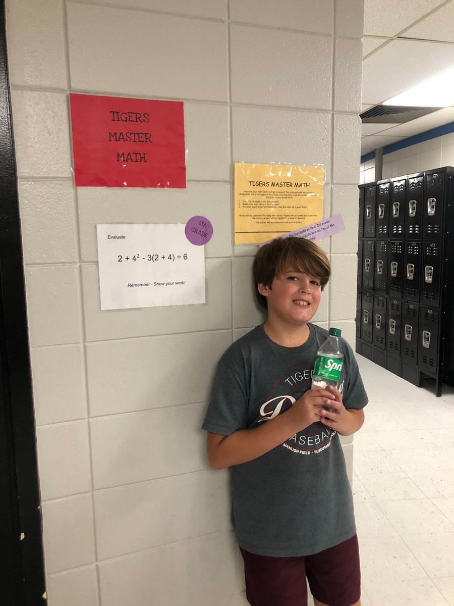 Penny Doerflinger, Ed.S (@padoerflinger) on Twitter photo We have our first “Tigers Master Math” winner! So proud of this kiddo! Enjoy that Sprite-you deserve it! <a href="/VeronicaBayles/">Dr. Veronica Bayles</a> <a href="/deshlermiddle/">Deshler Middle School</a> We have our first “Tigers Master Math” winner! So proud of this kiddo! Enjoy that Sprite-you deserve it! <a href="/VeronicaBayles/">Dr. Veronica Bayles</a> <a href="/deshlermiddle/">Deshler Middle School</a>