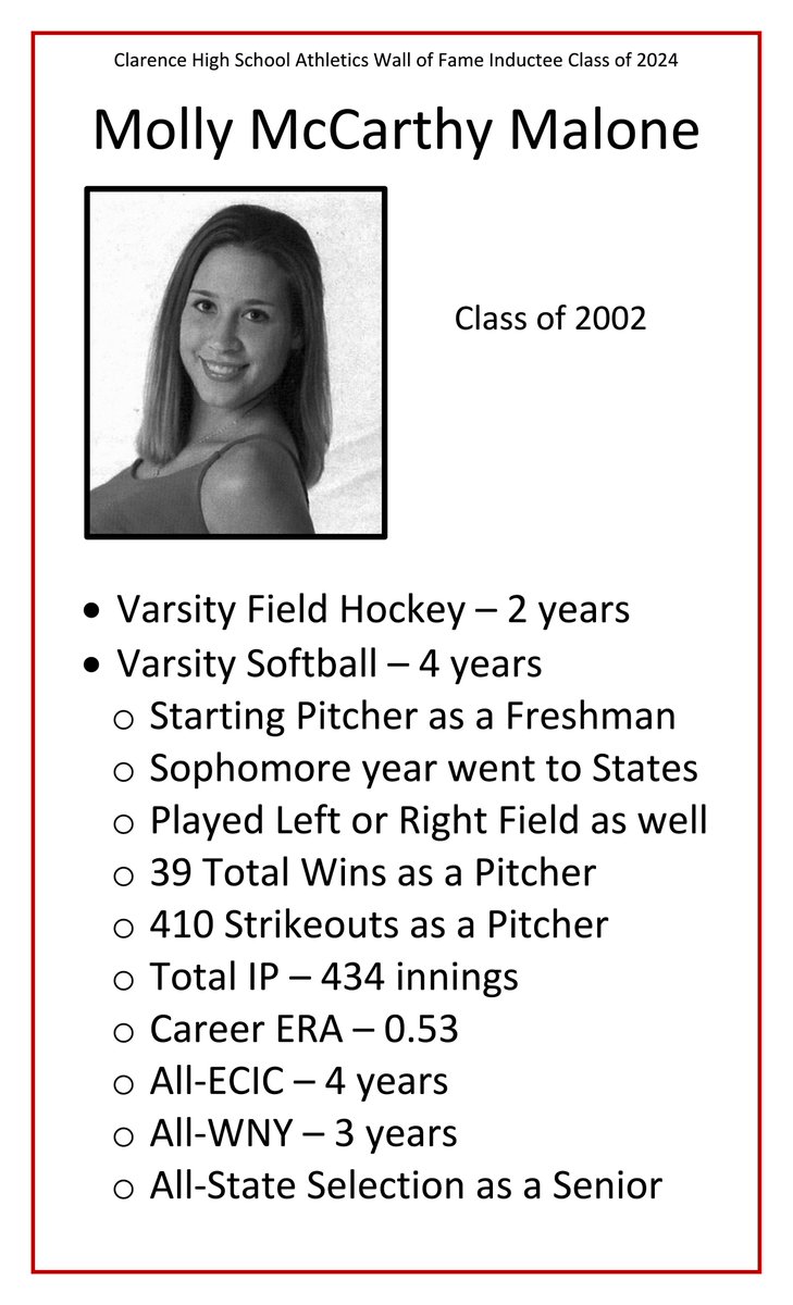 Clarence Athletic Wall of Fame Class of 2024 #ClarenceProud <a href="/ClarenceCsd/">Clarence Central School District</a> <a href="/ClarAthletics/">Clarence PE, Health & Athletics</a>
<a href="/CHS_Devils/">CHS Red Devils</a> <a href="/ClarenceMiddle/">ClarenceMiddleSchool</a> <a href="/ClarCtrElem/">Clarence Center Elementary School</a> <a href="/HarrisHillES/">Harris Hill Elementary School Heroes</a> <a href="/goledgeview/">Ledgeview Elementary</a> <a href="/SheridanHillSh1/">SheridanHillSharks</a> <a href="/TheClarenceBee/">The Clarence Bee</a> <a href="/CVH_Central/">Clarence Fed Hockey</a> @REDDEVILSVFB
<a href="/ClarHSsoftball/">Clarence HS Softball</a> <a href="/ClarWrestling/">Clarence Wrestling</a> @REDDEVILSVFB <a href="/CoachBooker12/">ClarenceGirlsVarsityBasketball</a>