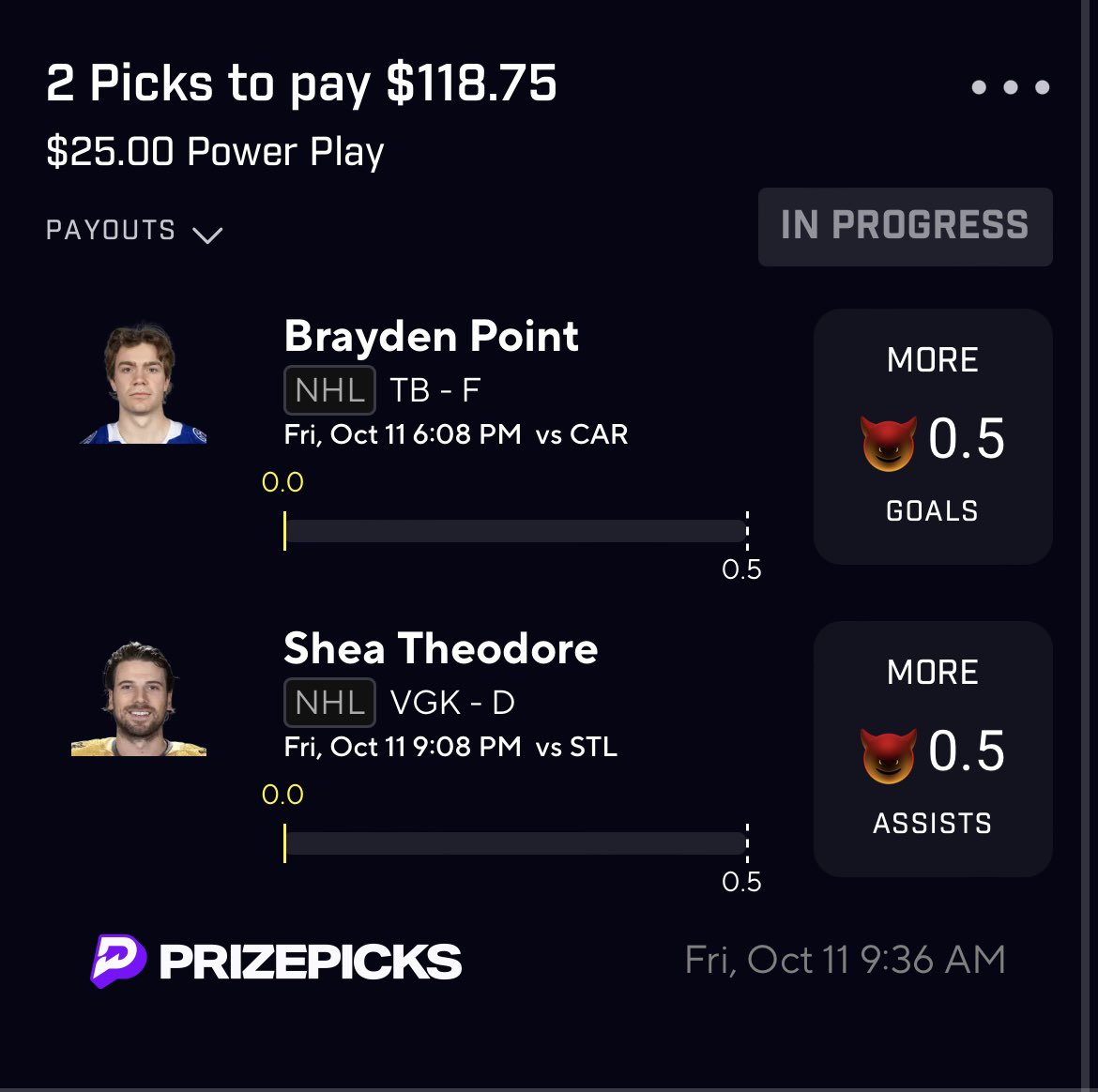 dubxlocks's tweet photo. FAV DEMON PUCK PAIR 🥅

Not a lot of value on PP TN 
but i really am seeing green with this pair🔥
GO LIGHT**

.5U 💰

LETS RIDE😈😈 

#prizepicks #GamblingX https://t.co/k8JaKYqvZr