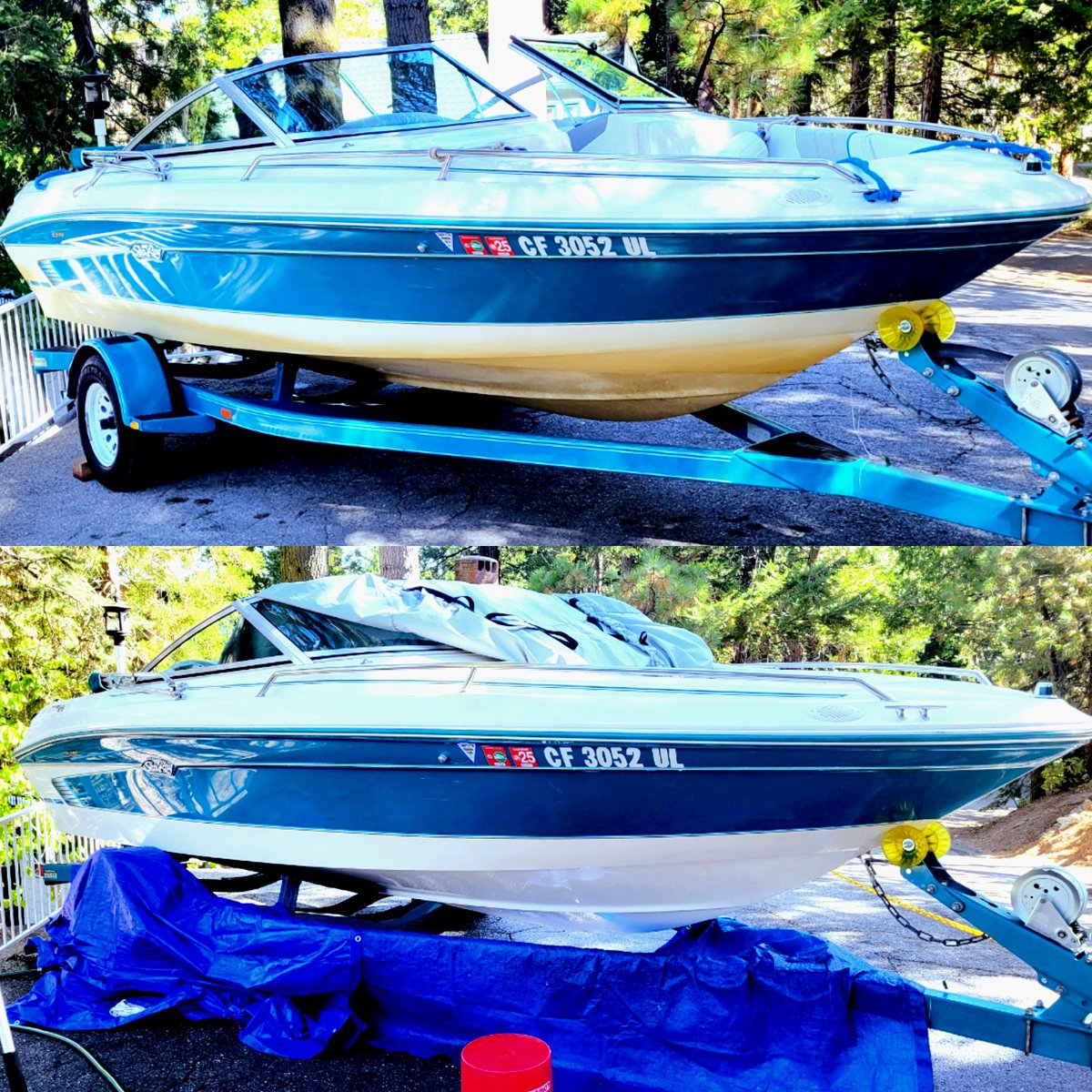 Got the boat all cleaned up this last weekend. #redneckrestorations