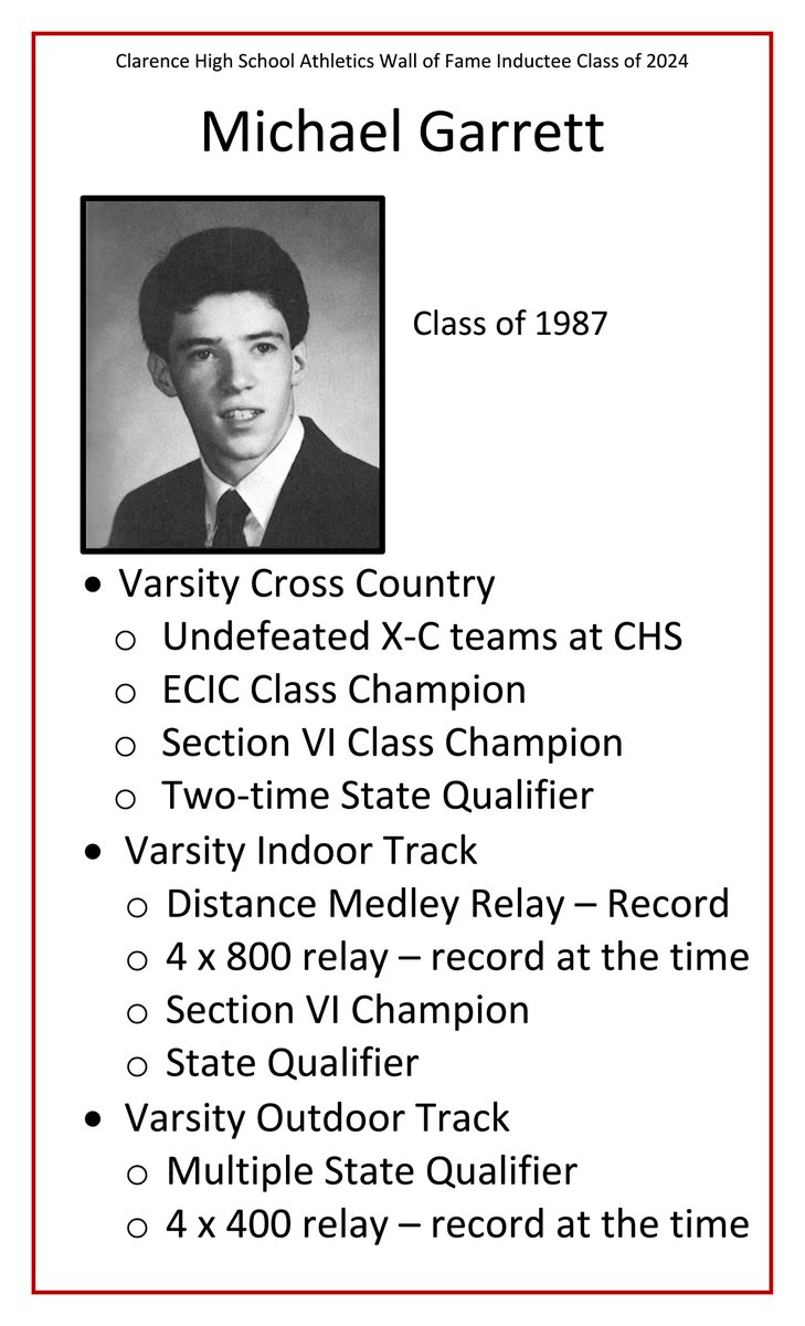 Clarence Athletic Wall of Fame Class of 2024 #ClarenceProud <a href="/ClarenceCsd/">Clarence Central School District</a> <a href="/ClarAthletics/">Clarence PE, Health & Athletics</a>
<a href="/CHS_Devils/">CHS Red Devils</a> <a href="/ClarenceMiddle/">ClarenceMiddleSchool</a> <a href="/ClarCtrElem/">Clarence Center Elementary School</a> <a href="/HarrisHillES/">Harris Hill Elementary School Heroes</a> <a href="/goledgeview/">Ledgeview Elementary</a> <a href="/SheridanHillSh1/">SheridanHillSharks</a> <a href="/TheClarenceBee/">The Clarence Bee</a> <a href="/CVH_Central/">Clarence Fed Hockey</a> @REDDEVILSVFB
<a href="/ClarHSsoftball/">Clarence HS Softball</a> <a href="/ClarWrestling/">Clarence Wrestling</a> @REDDEVILSVFB <a href="/CoachBooker12/">ClarenceGirlsVarsityBasketball</a>