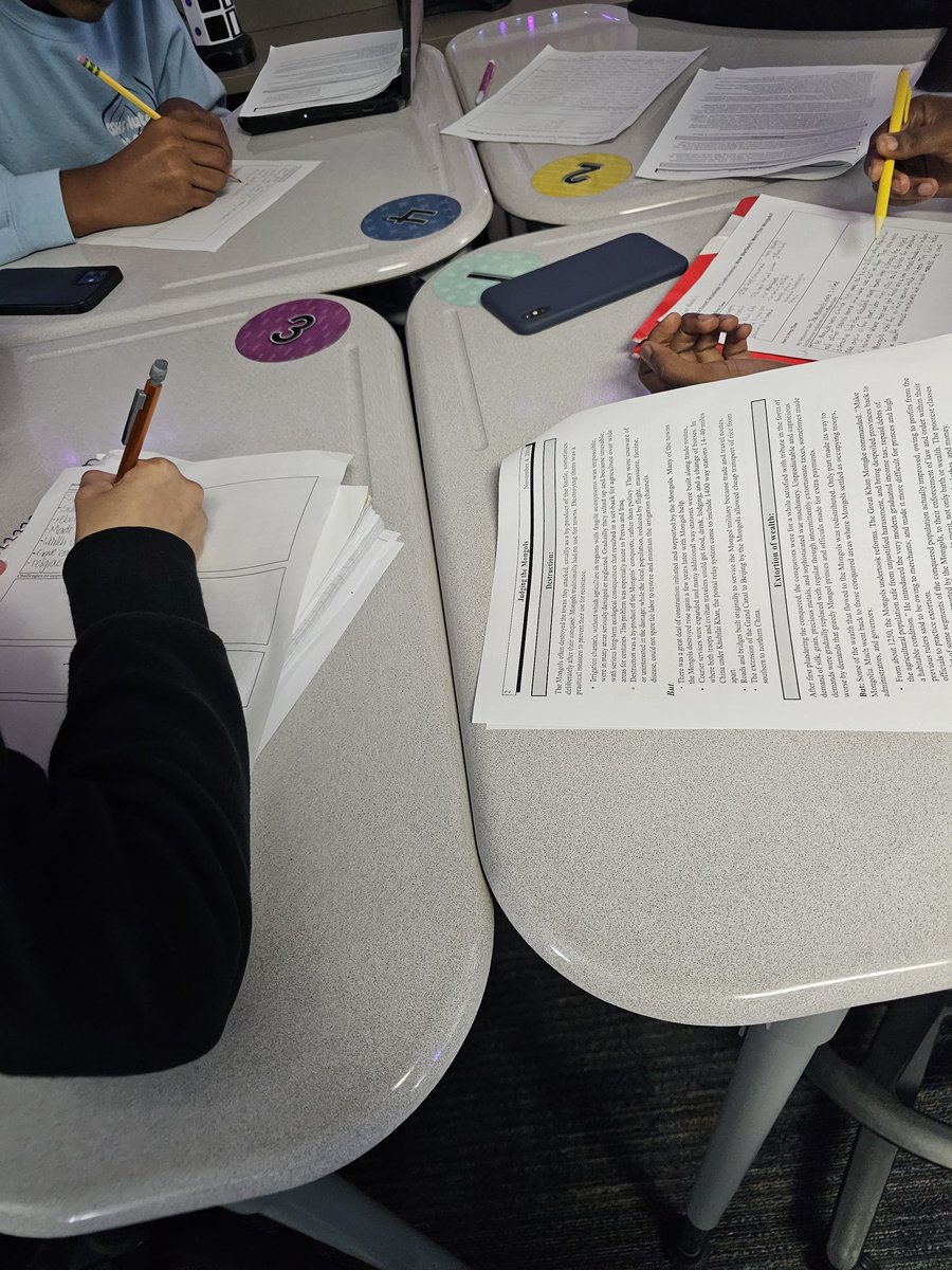 MrsCoxWorldHist's tweet photo. @CySpringsHS #WHAP students engaged in a structured academic controversy to evaluate the extent to which the Mongols could be considered barbaric. Lots of wonderful conversations and practicing our argumentation skills! #AllDayEveryday #werethatschool https://t.co/GABbF344uc